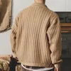 Pulls pour hommes Cardigans d'hiver pour hommes coréen Vintage tricot mode tendance lâche pull décontracté rayé tricots vêtements d'extérieur