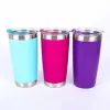 Kupalar 20oz Yeniden Kullanılabilir Tumblers Paslanmaz Çelik Araç Bardakları Vakum Yalıtımlı Çift Duvar Su Şişesi Termal Süblimasyon Kupası Kahve Bira İçecek Kupa Wly935