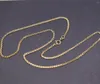 Kedjor äkta AU750 Pure Solid 18k Yellow Gold Chain Women Lucky 1.4mm Wheat Link Necklace 3G Stamp
