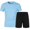 Survêtements pour hommes T-shirt à manches courtes pour femmes Costume Séchage rapide Sports Plus Shorts Fitness Shopping Compétition Entraînement Sportswear