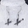 Dangle Earrings Gothic Knife Dagger For Women Stainless Steel Silver Color Drop Earring Creative Jewelry Pendientes Mujer Pequenos