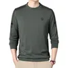 Men's T Shirts T-shirts Sweaters Autumn Fashion Round Neck Pullover Middle-aged Korean Casual And Comfortable Bottom Shirt