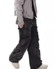 Frayed Edges distressed Washed Gothic Jeans Fashion Casual Punk Rock Loose Wide Leg Pants Men's Streetwear 231229