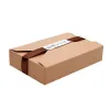 Boîte à biscuits de noël en papier blanc/Kraft, 200 X, boîtes d'exposition de cadeaux à faire soi-même, boîtes d'emballage de pâtisserie faites à la main, 19.5x12.5x4cm BJ