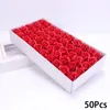 Decorative Flowers 50pcs DIY Soap Rose Heads Holding Forever 5cm Artificial Flower Wedding Bouquet Home Decorate Simulation Valentines Gift