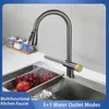 Rubinetti della cucina Rubinetto a cascata Lavello Miscelatore per lavabo Miscelatore per acqua fredda estraibile Irrigazione