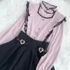 Blusas femininas kawaii camisas femininas lolita harajuku y2k bonito estilo japonês blusa elegante manga longa topos casual escritório senhoras estética