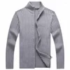 Maglioni da uomo 2024 Uomo Casual Colletto alla coreana Maglieria di Natale Slim Fit Cerniera Cardigan M-3XL AXP29