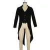 Męskie okopy płaszcze modne mężczyźni menu mens kurtka wiktoriańska czarna oddychająca retro s-4xl rozmiar steampunki wygodne