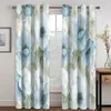 Curtain Watercolor Oil Painting With White Flowers Two Curtains 2 Pieces Thin Drape For Living Room Bedroom Window Decor