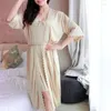 Men's Thermal Underwear Womens Long Robe Kimono Nightdress Pajamas Sleepwear Set Faux Silk Summer Bath
