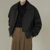 Vestes pour hommes confortables hommes trench-coat personnalité revers collier couleur nue tendance solide pour voyage