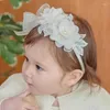 ヘアアクセサリー女の子のためのホワイトヘッドバンド生まれの植物小道具