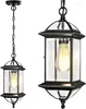 Chandeliers Rubbed Bronze 16.7'' Outdoor Chandelier For Porch Hanging Lights Lantern With Adjustable Chain Anti-Rust