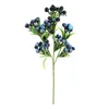 Decoratieve Bloemen 36cm Rode Bes Kunstbloem Dennenappel Tak Voor Kerstboom Ornament Kerst Bruiloft Geschenkdoos DIY Krans