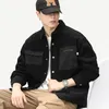 Men's Jackets Fashionable Corduroy Long-sleeved Shirt American Retro Loose Design Casual Coat