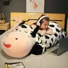 80-120 cm tamaño gigante tumbado vaca suave felpa almohada para dormir relleno lindo animal ganado juguetes de peluche encantadoras niñas regalo 231229