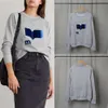 Sweatshirt Isabel Marant 24ss Moda Akıllı Kontrast Baskılı Üçgen Yaka Külot Kazak Kadınlar İçin Çok Sıradan Gömlek