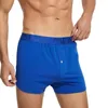 Cuecas boxers soltas para 2024 ajuste roupa interior homens sleepwear loungewear boxer shorts de algodão longo