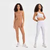 Calças de yoga de cintura alta L-62 para mulheres elástico apertado ajuste emagrecimento correndo esportes ao ar livre roupas esportivas exercício roupas de fitness roupas de treino