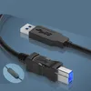 Kabel drukarski USB 3.0, kabel połączeń komputerowych, rozszerzony na kabel przedłużający Port B, kabel połączenia konferencyjnego wideo