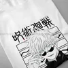 T-shirts pour hommes Anime Jujutsu Kaisen Chemise Gojo Satoru Graphique Quatre Saisons Crewneck Manches Courtes Hommes Grande Taille Lâche Confortable