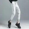 Damenhose Damen Glänzender Winter 90 % weiße Entendaunen gepolsterte Bleistifthose Bürodame Slim Fit elastische Hose mit hoher Taille PT-498