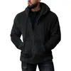 Jaquetas masculinas Mens Outwear Casaco Cor Sólida Inverno Outono Diário Fleece Fur Fofo Com Capuz Jaqueta Confortável