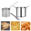 Pannor Deep Fryer Pot Kitchenware Cooking Tool Kök Nudlar Stekkorg för festcamping Hem Picknickmatsal