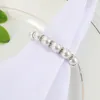 Mantel 12 Uds decoración de comedor servilletas soportes decoración de anillos para bodas anillos de perlas de Metal