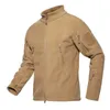 Opstaande kraag Militaire Tactische Jas Jas Heren Winter Fleece Jas Heren Thermische Jassen Leger Casual Kleding 231229