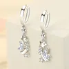 KOFSAC – boucles d'oreilles en Zircon brillant météore pour femmes, en argent Sterling 925, étoile, bijoux d'oreille, mode tempérament, boucle d'oreille de fête