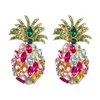 Dangle Earrings Summer Vacation Style Crystal Acrylic Rhinestone Pineapple Stud For Women