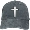 Vintage baseball cap Christian Cross denim hattar justerbara lastbilshattar pappa mössa