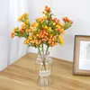 Decoratieve Bloemen 36cm Rode Bes Kunstbloem Dennenappel Tak Voor Kerstboom Ornament Kerst Bruiloft Geschenkdoos DIY Krans