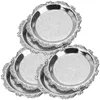 Dinnerware Sets 6 Pcs Luxurious Dried Fruit Plate Appetizer Serving Tray Jewelry Metal Platter For Parties