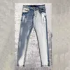2024Designer Mens fioletowe dżinsy na męskie spodnie dżinsowe moda damska fioletowa marka
