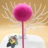 5st Hairy Ball Ball Point Pen 10Colors Holiday Gift Office Student Writing Stationery