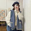 Robes de travail Kawaii Style japonais Bandage Pull Gilets Ensembles Femmes Vintage Doux Écolières Automne Pure Chemises À Manches Longues Chic Deux Pièces