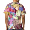 Homens Camisetas Madoka Magica Cartoon Poliéster Camiseta para Homens Mami Tomoe Macio Verão Camisa Fina Design de Alta Qualidade