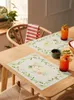 Maty stołowe Kwiat Wielkanocna lniana kuchnia Dekorodowe akcesoria 4/6pcs podkładki odporne na zastawa stołowa mata mata stołowa