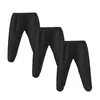 Trousers 3Pcs Sets Baby Pants 0 To 12 Months Boys Girls Cotton Leggings Solid Color Bind Foot Elastic Waist Outfits