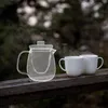 Ensembles de vaisselle Bouilloire portable Théière en verre Petit café Feuille en vrac Dédié Transparent Bouillir Teaware