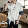 Men's Casual Shirts Chinese Men Hanfu Ancient Clothes Cotton Shirt Linen Windbreaker Coat Buddhist Monk Formal Dress