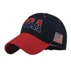 Visiere Berretti da baseball unisex Lettera USA Bandiera americana Ricamo Cappelli sportivi in cotone per donna Uomo Moda Sport all'aria aperta