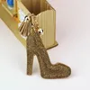 Keychains Creative High Heel Shape Rhinestone Key Velvet Material With Metal Ring Wholesale Price Jewelry Accessories