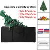 Opbergzakken 1PCS Tuinmeubilair Kussentas Zwart Zware Waterdichte Kunstkerstboom Thuis Rits Mouw