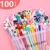 30-150 unids/set kawaii dibujos animados 0,38/0,5mm conjunto de bolígrafos neutros firma de estudiante papelería creativa suministros escolares de oficina regalo 231229