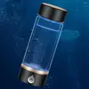 Wijnglazen Micro-elektrolyse Waterbeker Draagbare USB Oplaadbare Waterstoffles Ionisator Machine 420 ml Snelle elektrolyse voor rijken