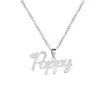 Chaîne de boîte en or Bijoux personnalisés nom personnalisé pendentif collier fait à la main Cursive plaque signalétique tour de cou femmes hommes Bijoux BFF cadeau 305F